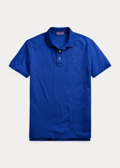 Ralph Lauren Custom Slim Fit Piqué Polo Herre Danmark (NZCBJ7532)